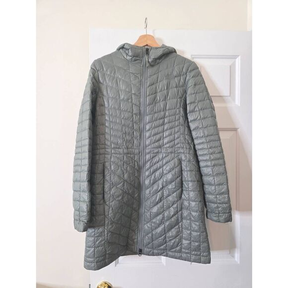 The North Face Women's Puffer Long Coat Gray Grey Size M - Picture 1 of 12